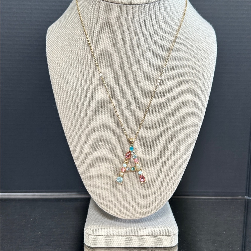 Gold Initial 'A' Pendant Necklace from Bella/Jack